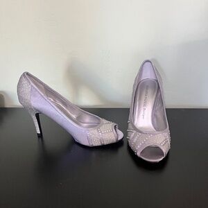 Sparkly Silver Heels